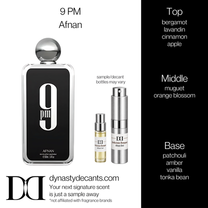 Fragrance sample bottle for 9 PM by Afnan
