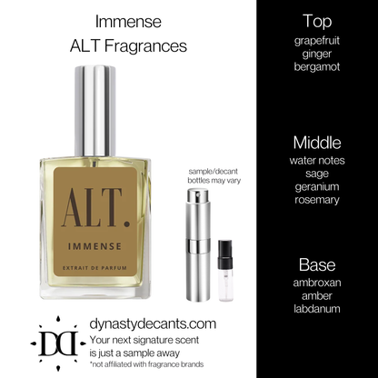 Immense by ALT Fragrances | Fragrance Sample | Decant