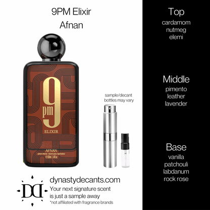 9PM Elixir by Afnan | Fragrance Sample | Decant
