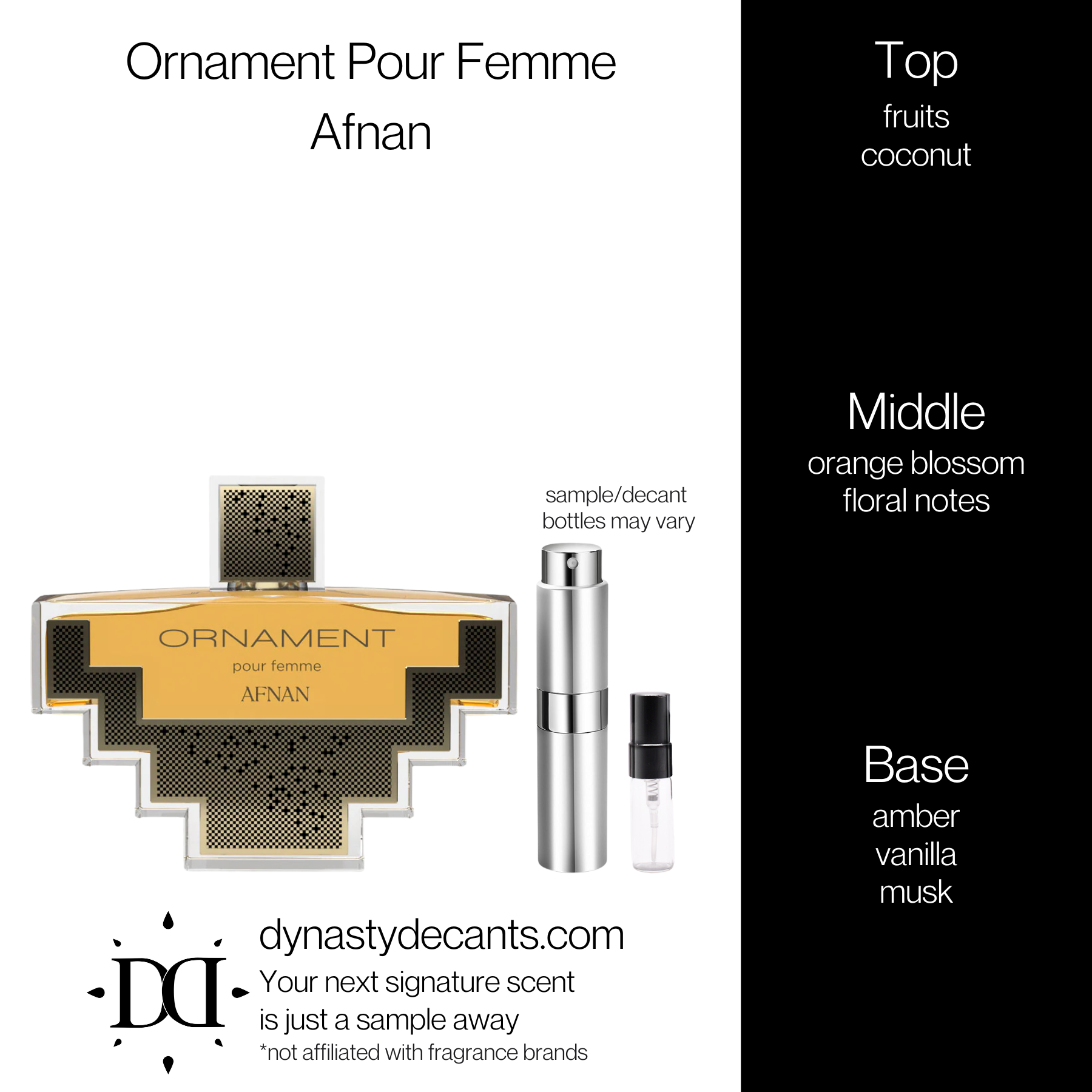 Ornament Pour Femme by Afnan | Fragrance Sample | Decant