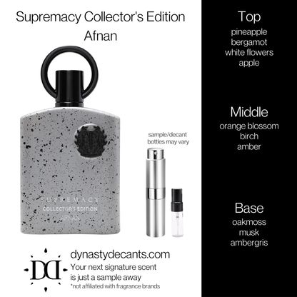 Supremacy Collector's Edition by Afnan | Fragrance Sample | Decant