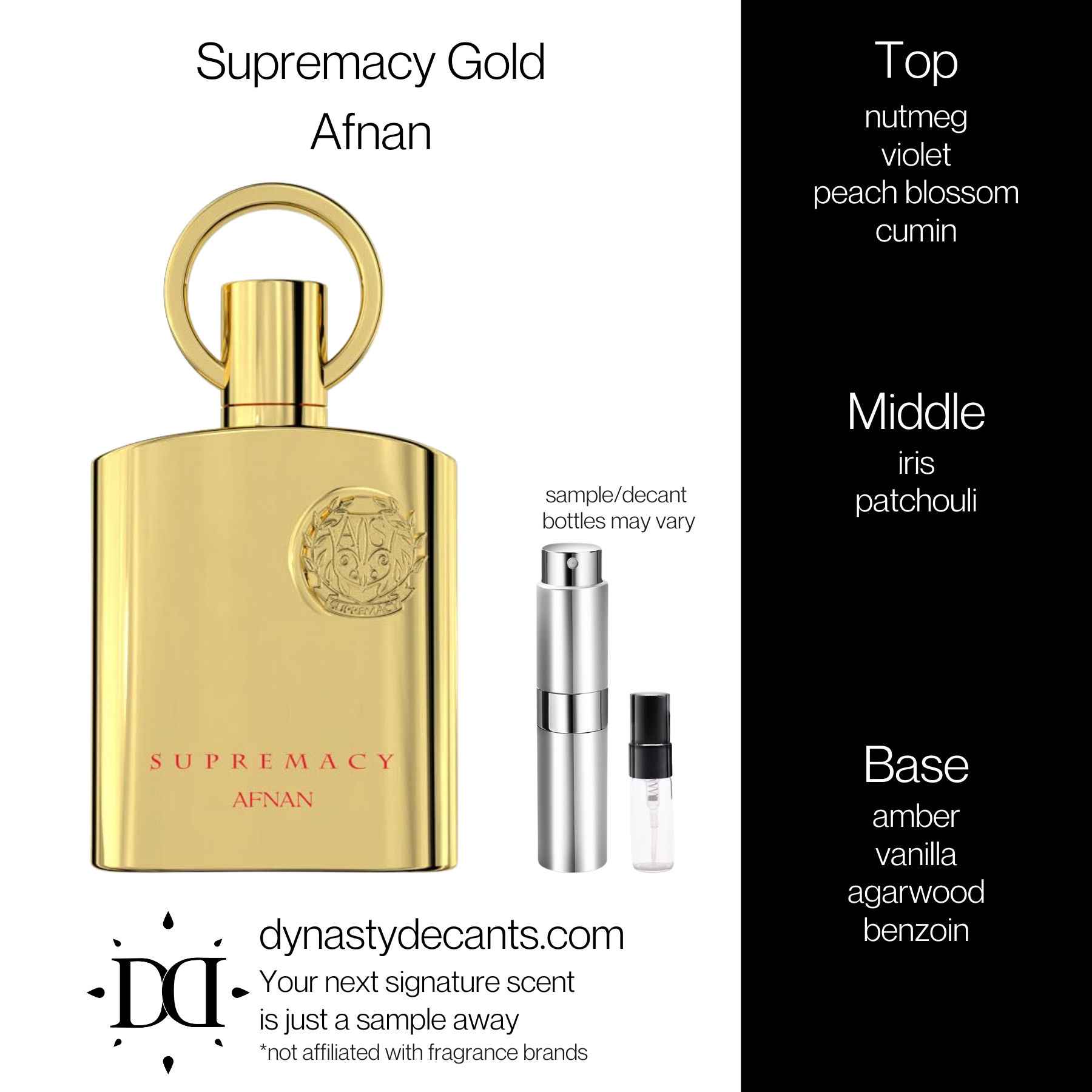Supremacy Gold by Afnan | Fragrance Sample | Decant