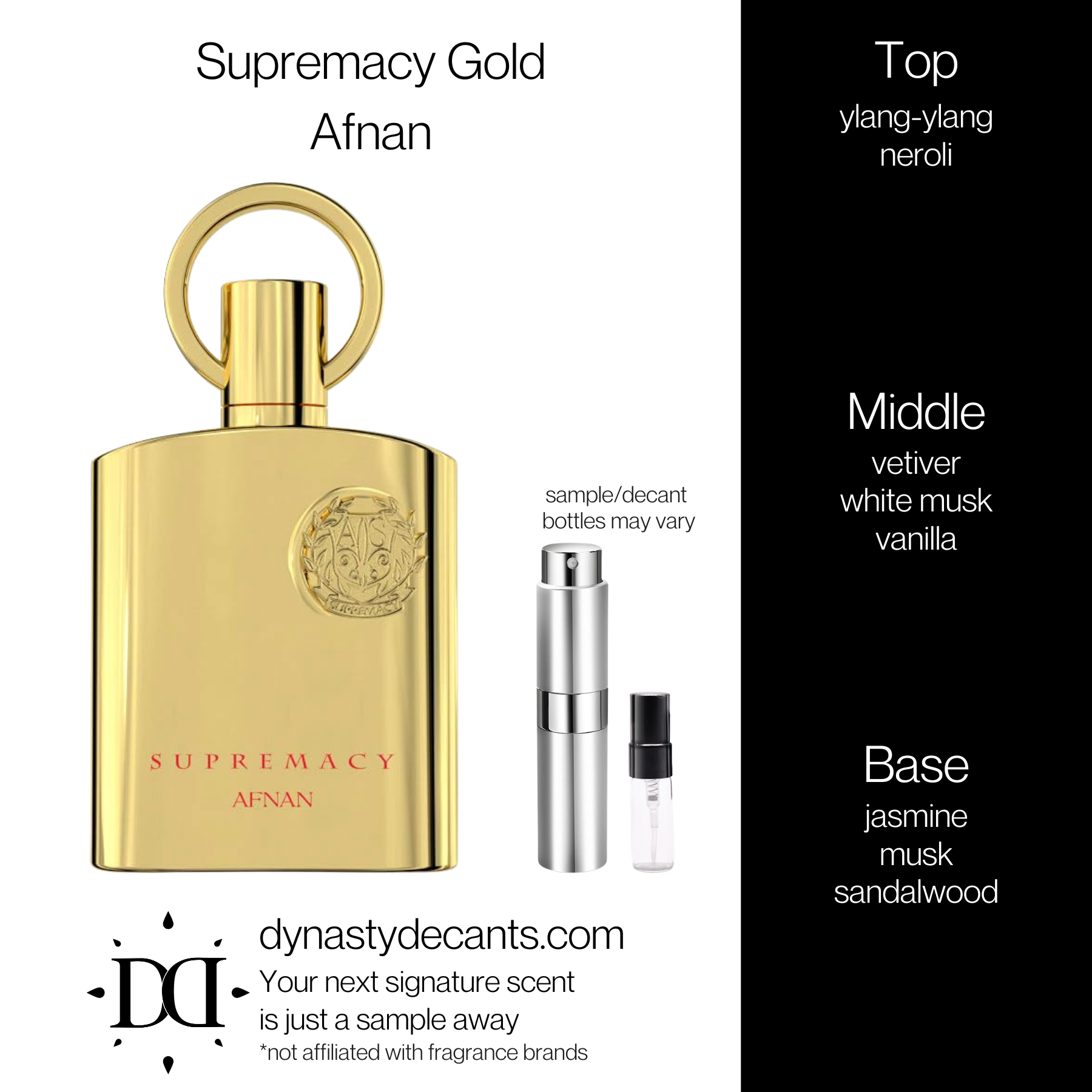 Supremacy Gold by Afnan | Fragrance Sample | Decant
