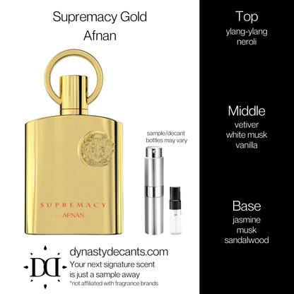 Supremacy Gold by Afnan | Fragrance Sample | Decant