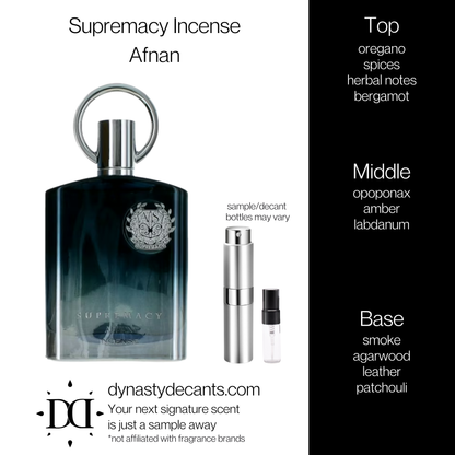 Supremacy Incense by Afnan | Fragrance Sample | Decant