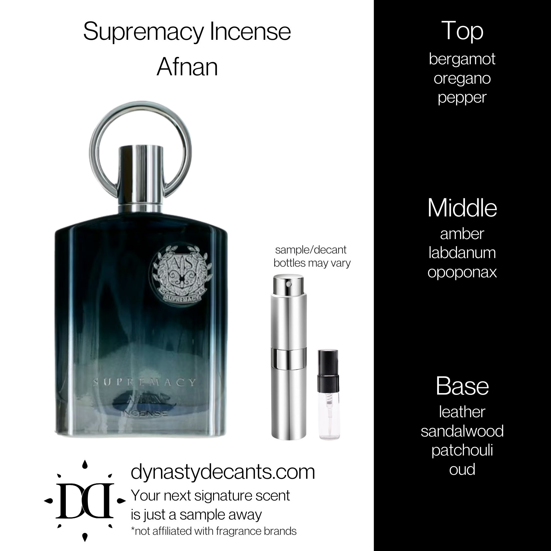 Supremacy Incense by Afnan | Fragrance Sample | Decant