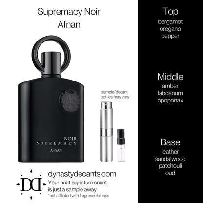 Supremacy Noir by Afnan | Fragrance Sample | Decant