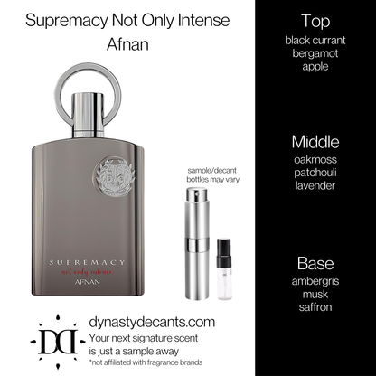 Supremacy Not Only Intense by Afnan | Fragrance Sample | Decant