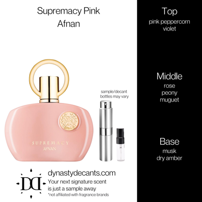 Supremacy Pink by Afnan | Fragrance Sample | Decant