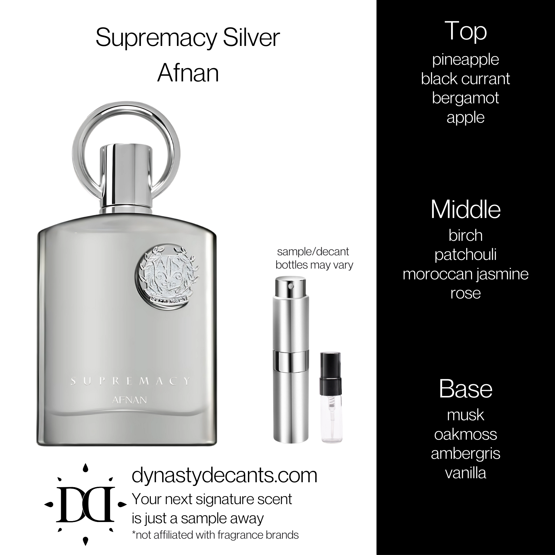 Supremacy Silver by Afnan | Fragrance Sample | Decant