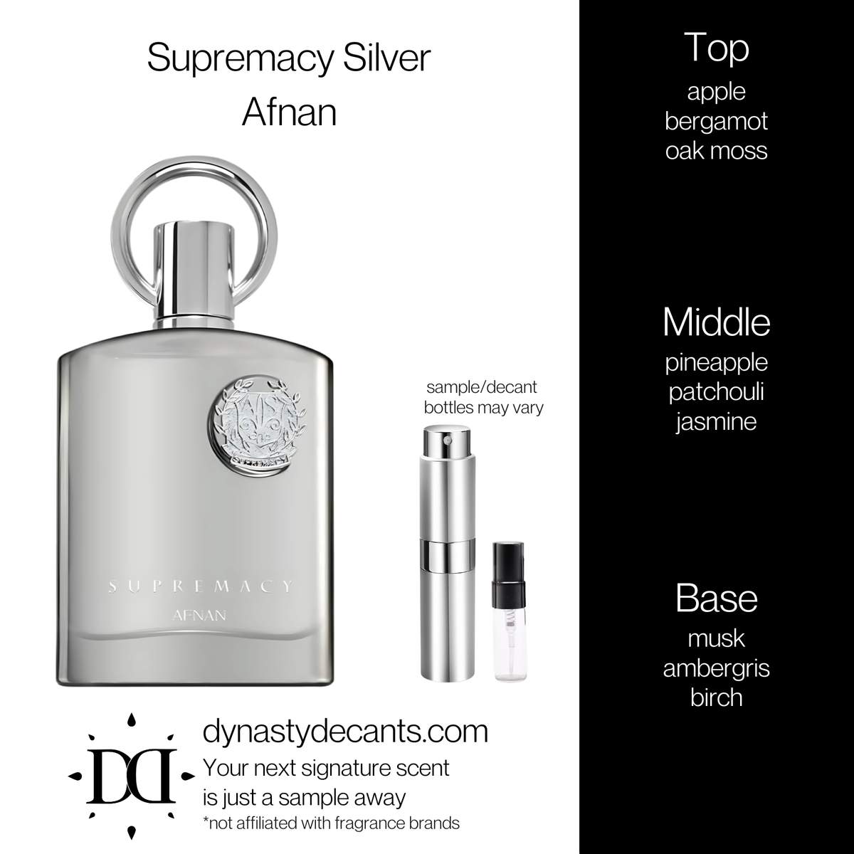 Supremacy Silver by Afnan | Fragrance Sample | Decant