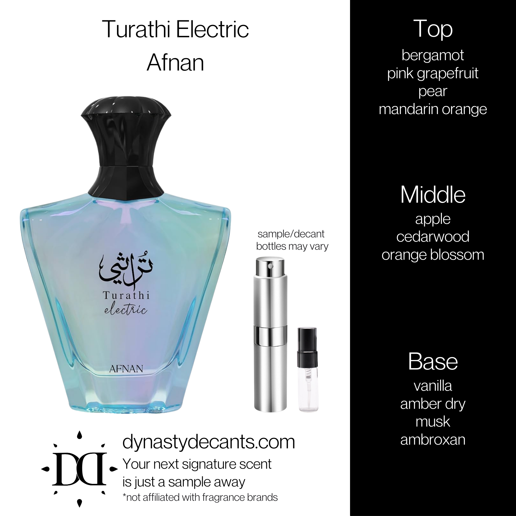Turathi Electric by Afnan | Fragrance Sample | Decant