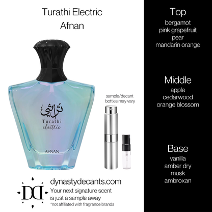 Turathi Electric by Afnan | Fragrance Sample | Decant