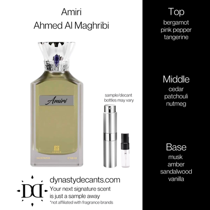 Amiri by Ahmed Al Maghribi | Fragrance Sample | Decant