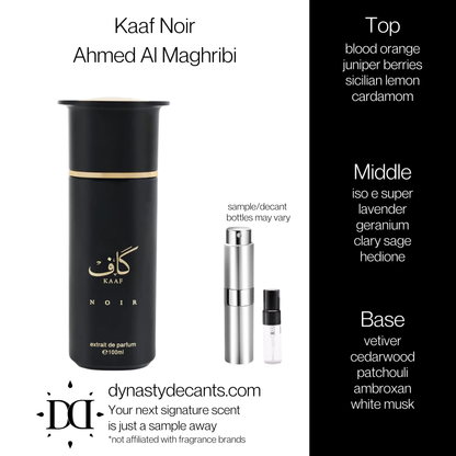 Kaaf Noir by Ahmed Al Maghribi | Fragrance Sample | Decant