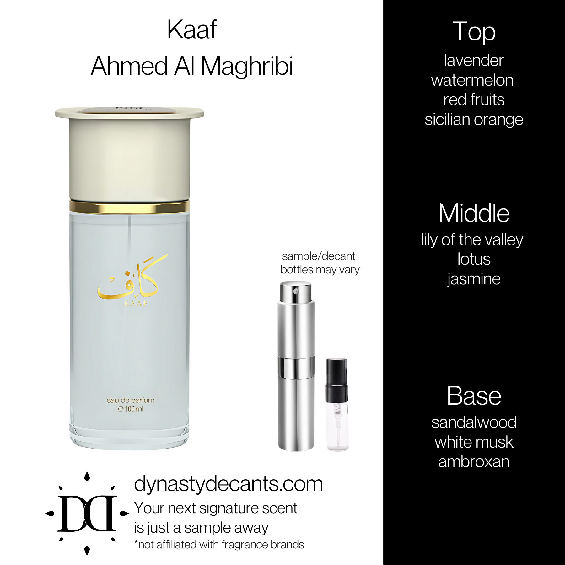Kaaf by Ahmed Al Maghribi | Fragrance Sample | Decant
