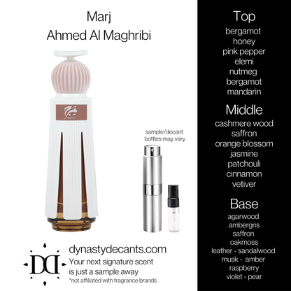 Marj by Ahmed Al Maghribi | Fragrance Sample | Decant