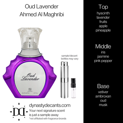 Oud Lavender by Ahmed Al Maghribi | Fragrance Sample | Decant