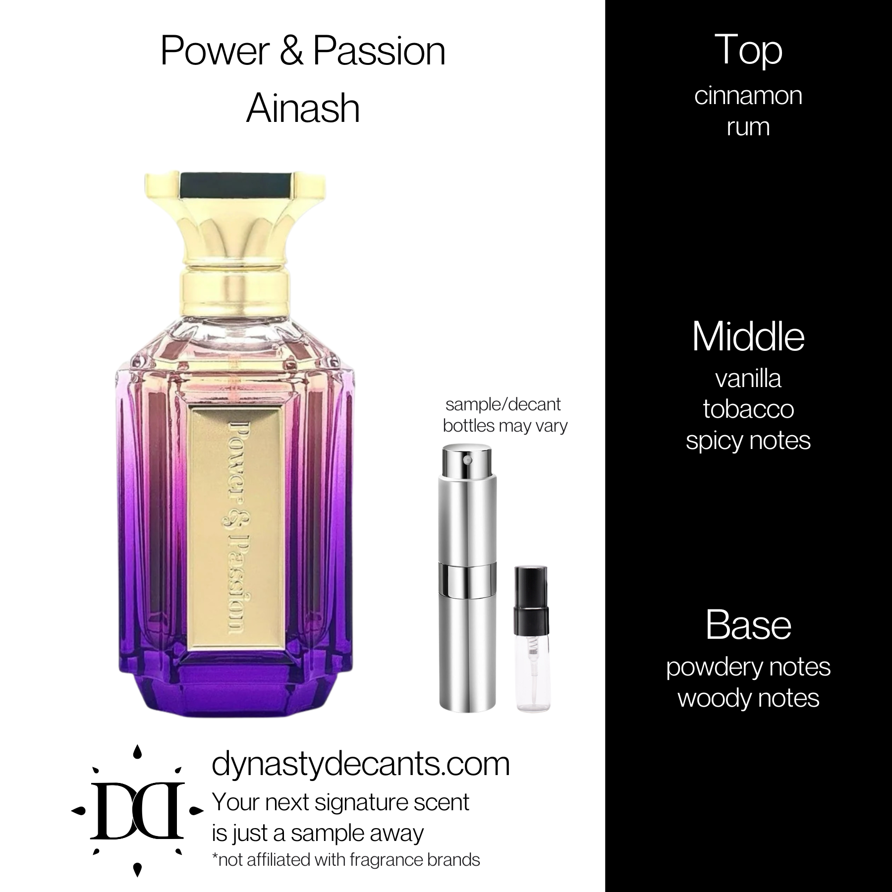 Power & Passion by Ainash | Fragrance Sample | Decant