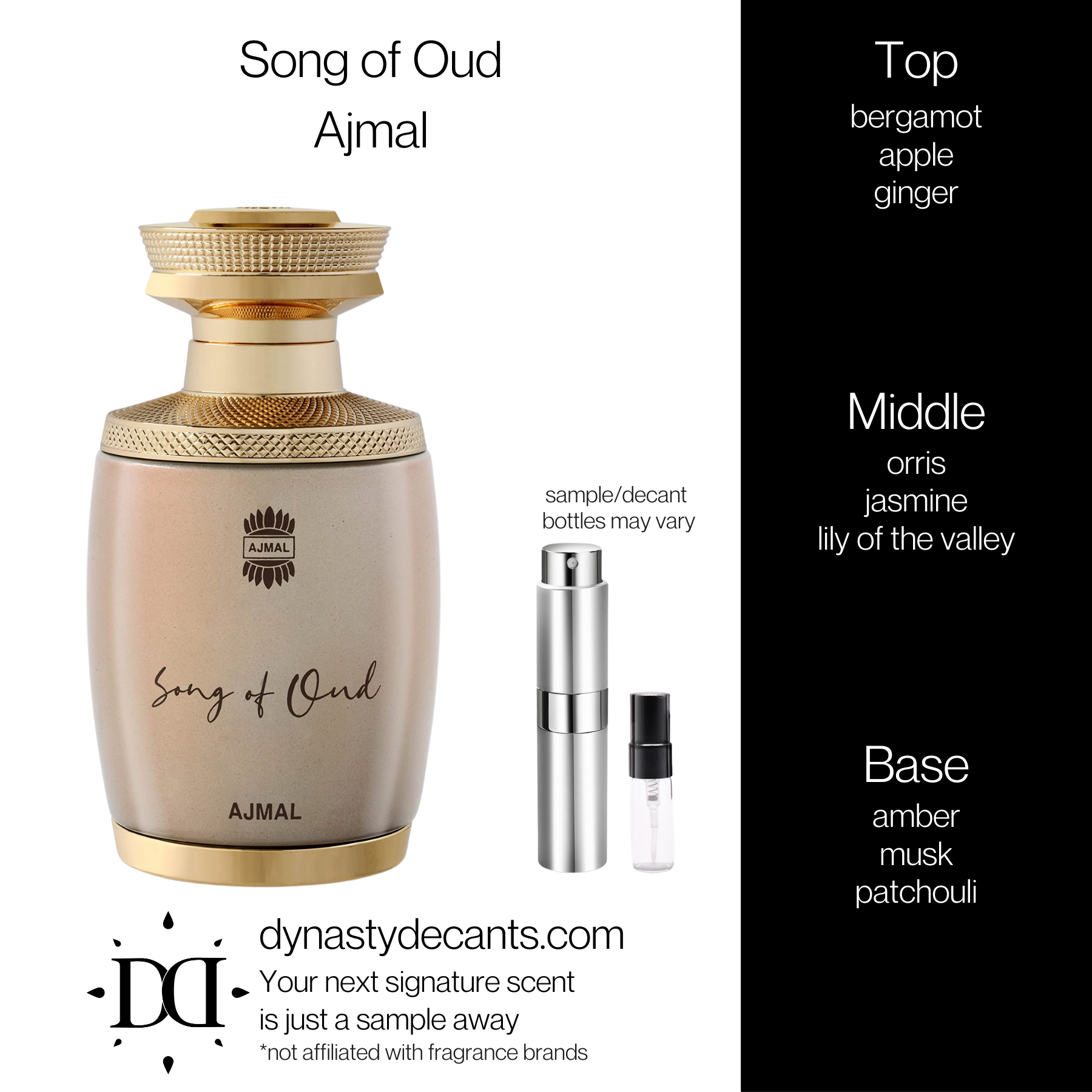 Song Of Oud by Ajmal | Fragrance Sample | Decant