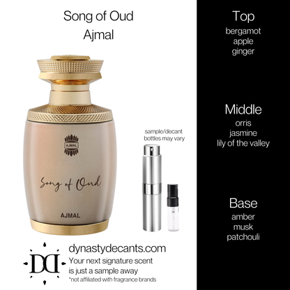 Song Of Oud by Ajmal | Fragrance Sample | Decant