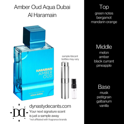 Amber Oud Aqua Dubai by Al Haramain | Fragrance Sample | Decant