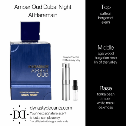 Amber Oud Dubai Night by Al Haramain | Fragrance Sample | Decant