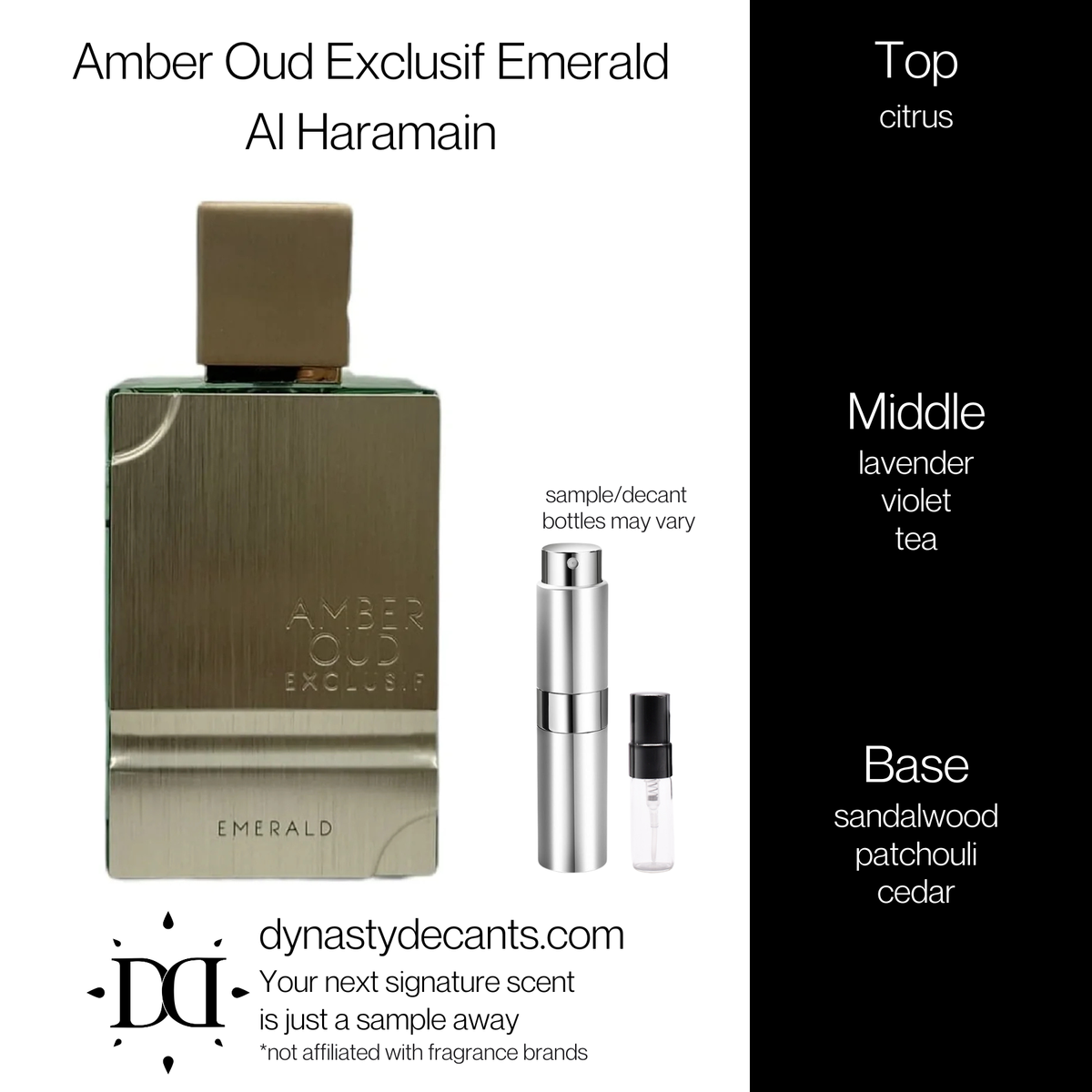 Amber Oud Exclusif Emerald by Al Haramain | Fragrance Sample | Decant