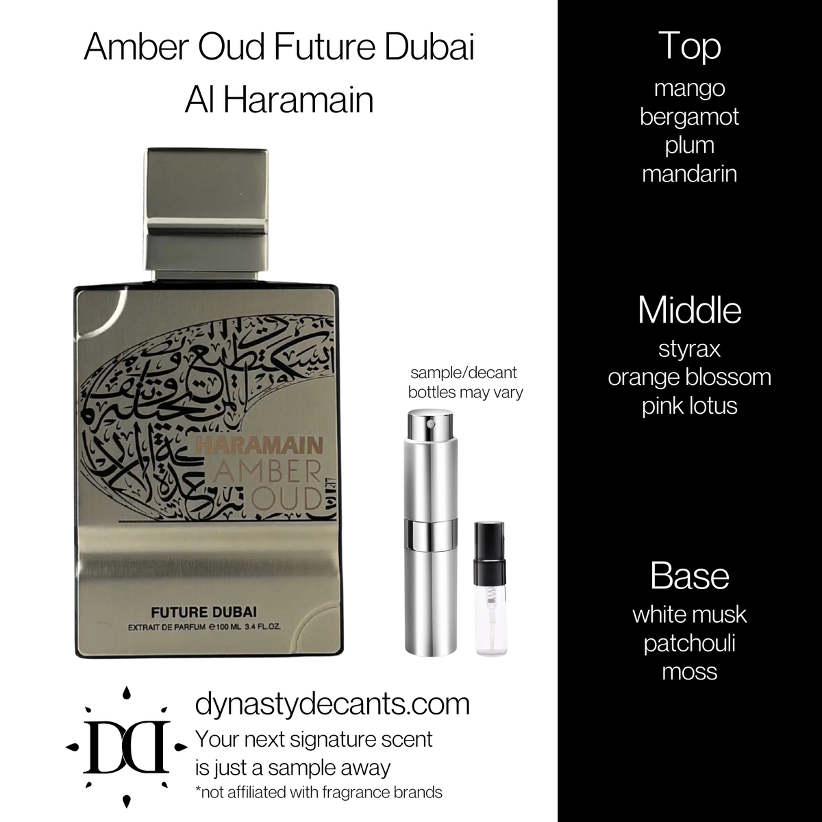 Amber Oud Future Dubai by Al Haramain | Fragrance Sample | Decant