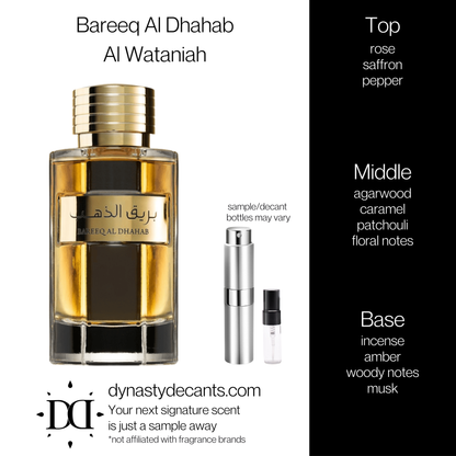 Bareeq Al Dhahab by Al Wataniah | Fragrance Sample | Decant