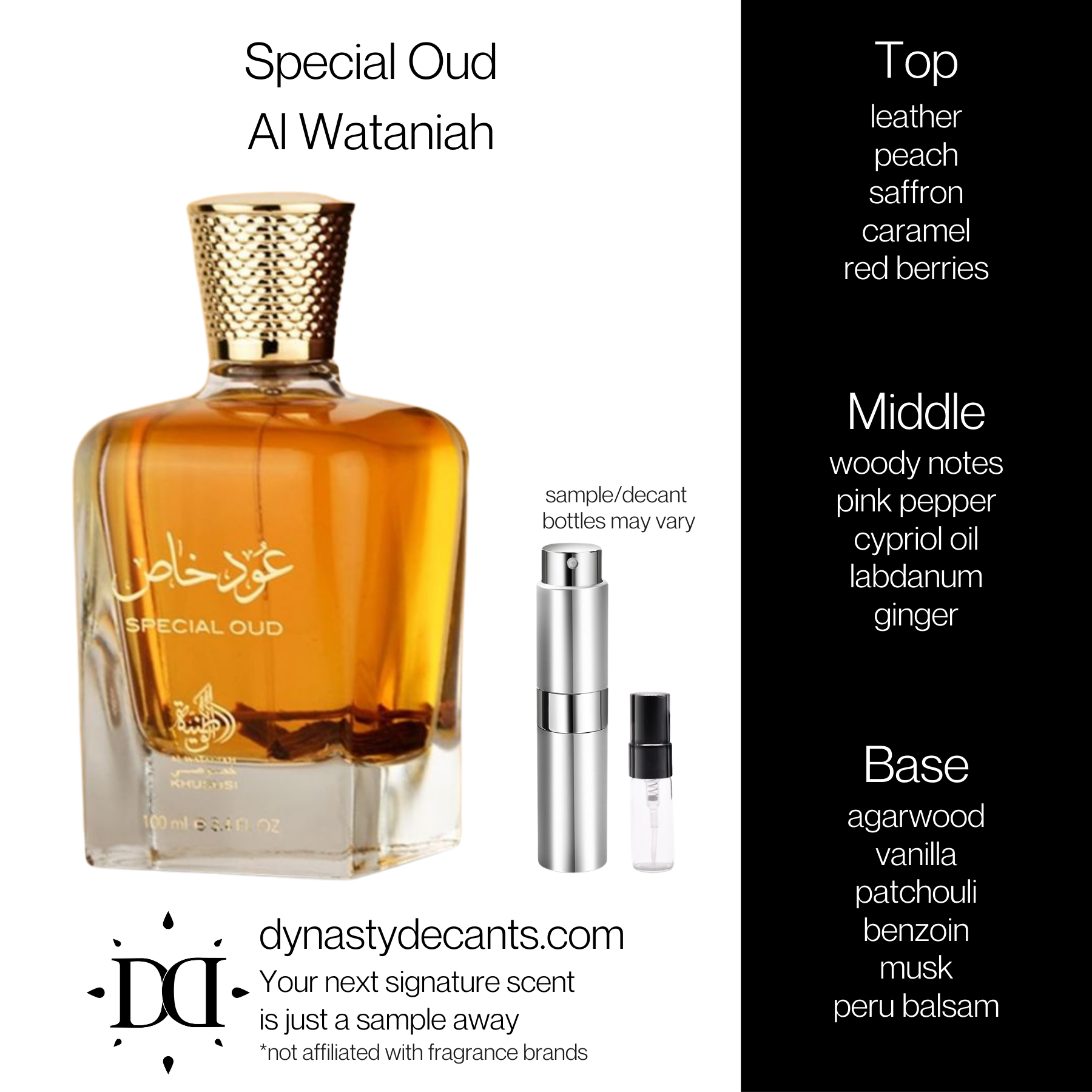 Special Oud by Al Wataniah | Fragrance Sample | Decant