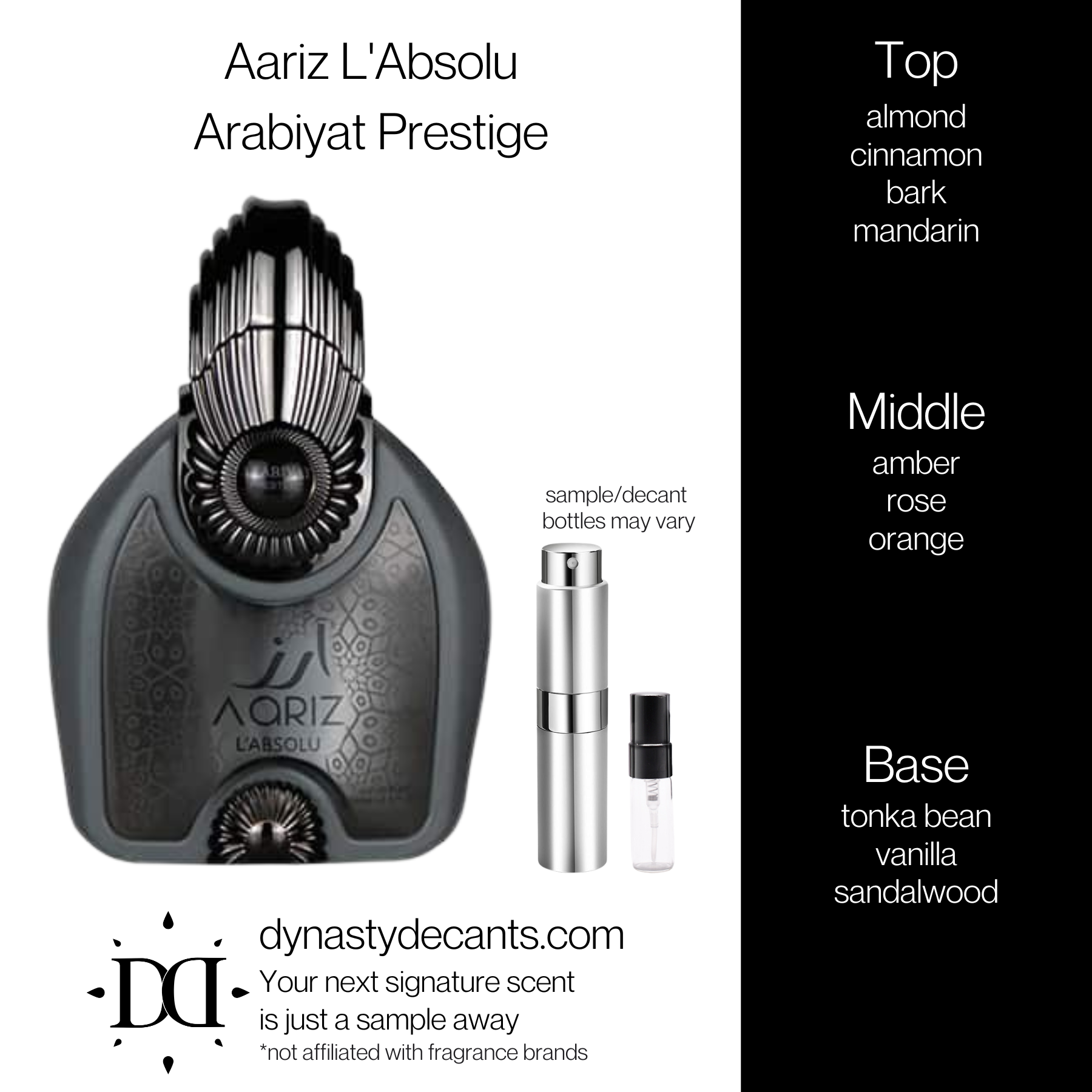Aariz L'Absolu by Arabiyat Prestige | Fragrance Sample | Decant