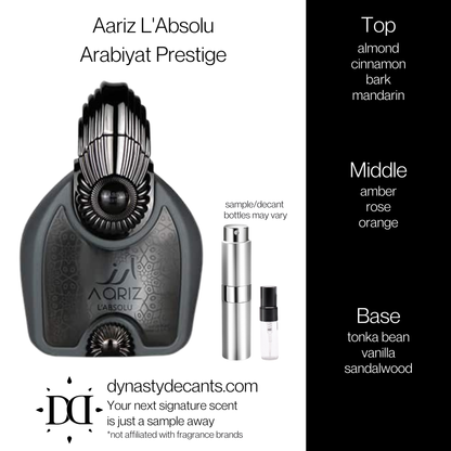 Aariz L'Absolu by Arabiyat Prestige | Fragrance Sample | Decant