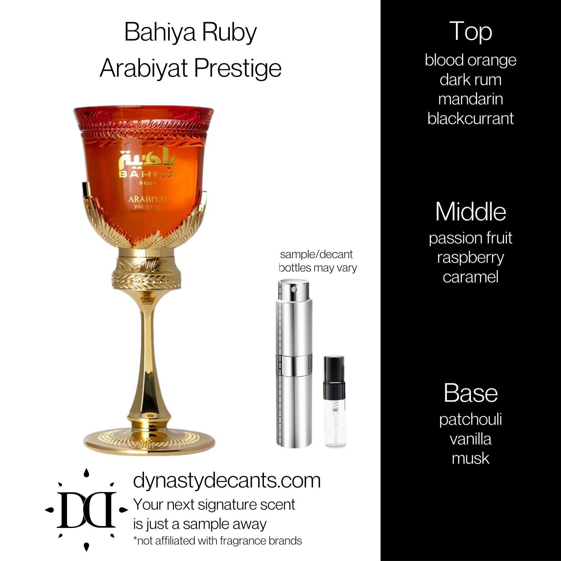 Bahiya Ruby by Arabiyat Prestige  | Fragrance Sample | Decant