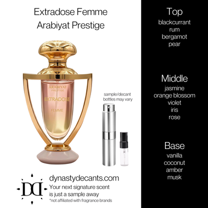 Extradose Femme by Arabiyat Prestige | Fragrance Sample | Decant