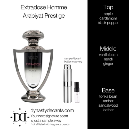 Extradose Homme by Arabiyat Prestige | Fragrance Sample | Decant