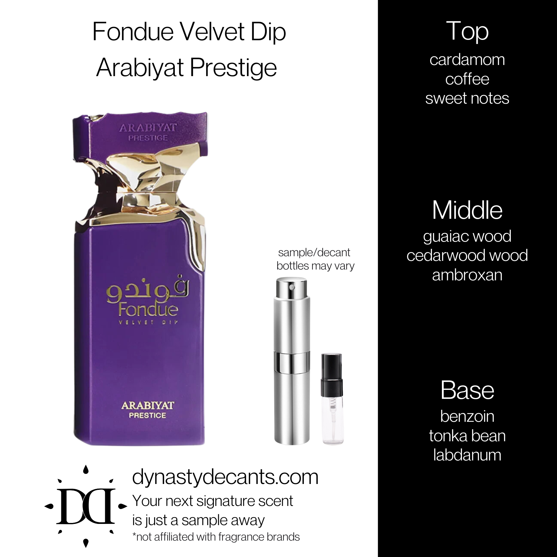 Fondue Velvet Dip by Arabiyat Prestige  | Fragrance Sample | Decant