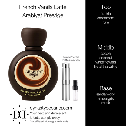 French Vanilla Latte by Arabiyat Prestige | Fragrance Sample | Decant