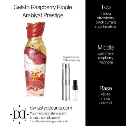 Gelato Raspberry Ripple by Arabiyat Prestige | Fragrance Sample | Decant
