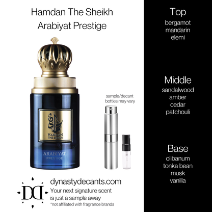 Hamdan The Sheikh by Arabiyat Prestige | Fragrance Sample | Decant