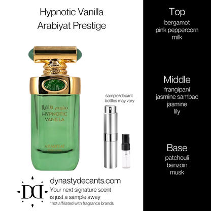 Hypnotic Vanilla by Arabiyat Prestige | Fragrance Sample | Decant