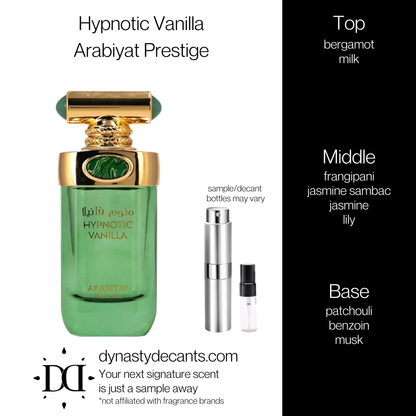 Hypnotic Vanilla by Arabiyat Prestige | Fragrance Sample | Decant