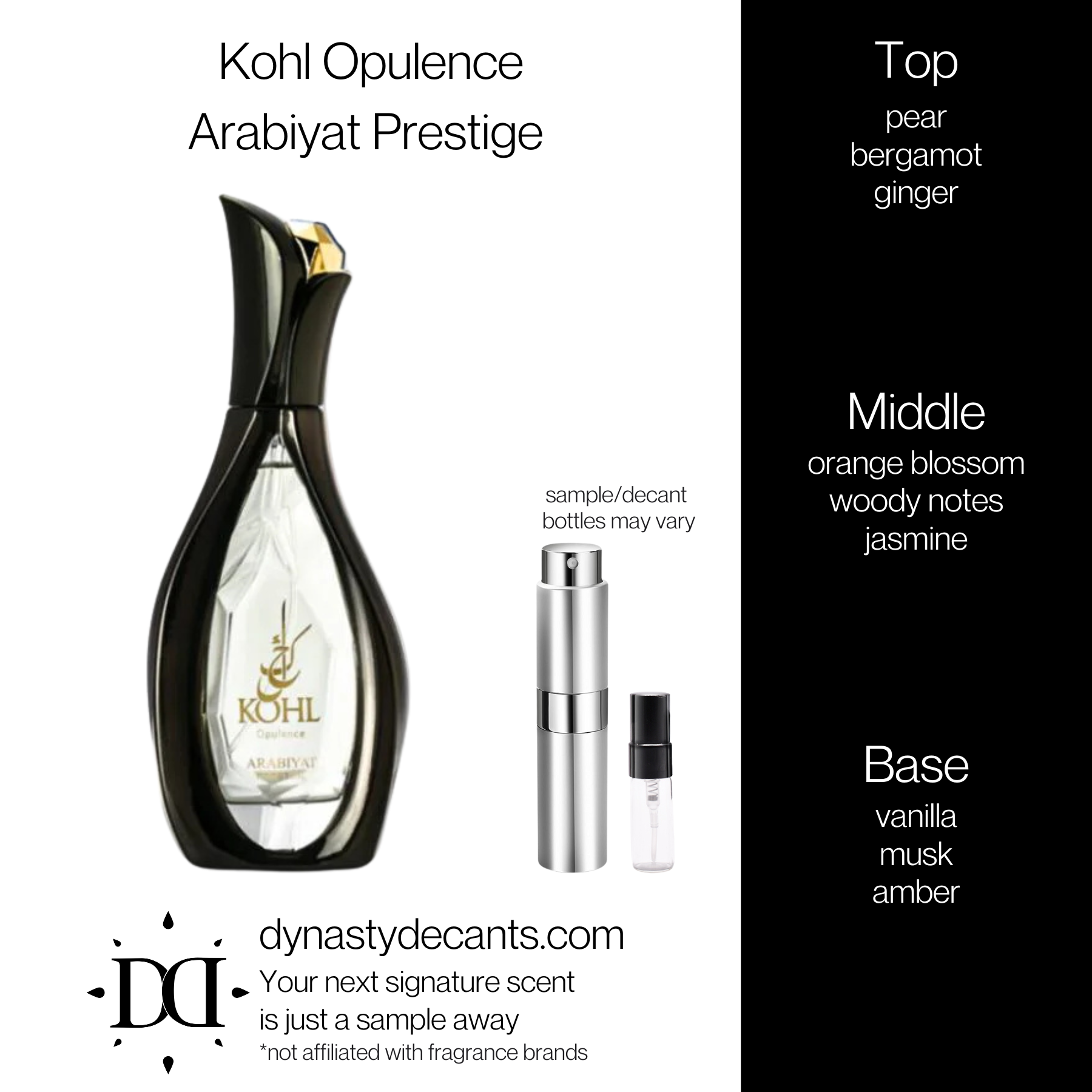 Kohl Opulence by Arabiyat Prestige  | Fragrance Sample | Decant