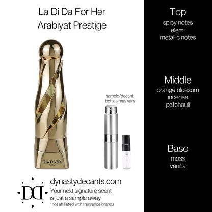 La Di Da For Her by Arabiyat Prestige | Fragrance Sample | Decant