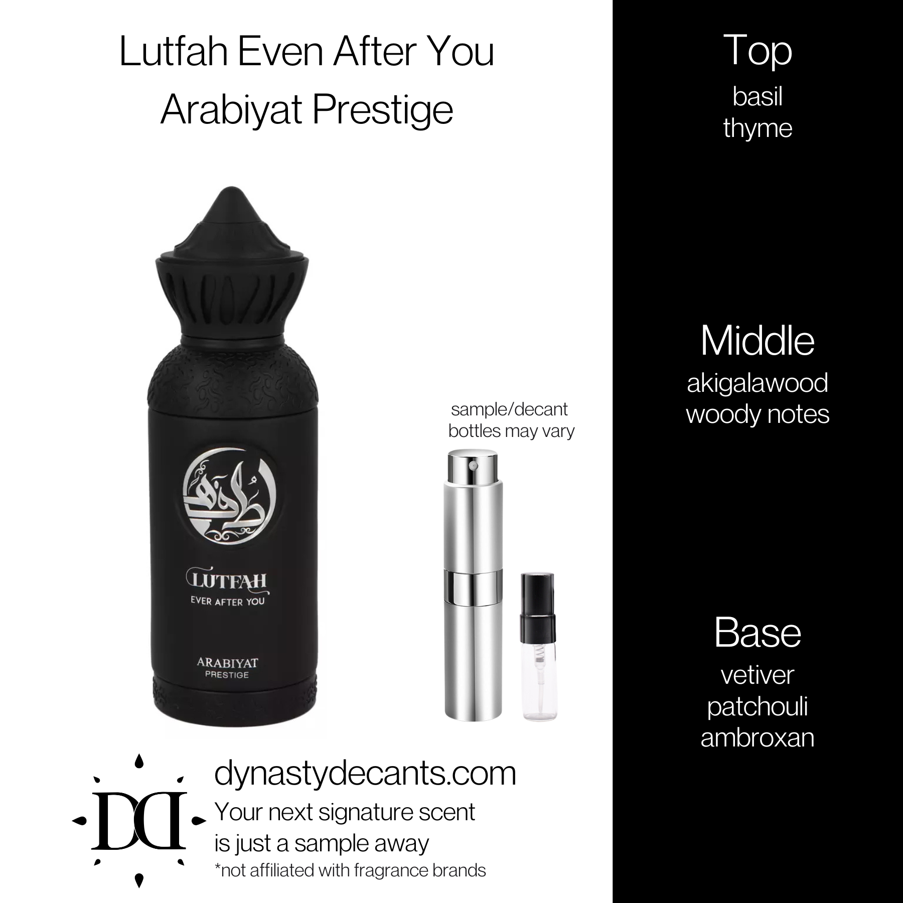 Lutfah Even After You by Arabiyat Prestige | Fragrance Sample | Decant