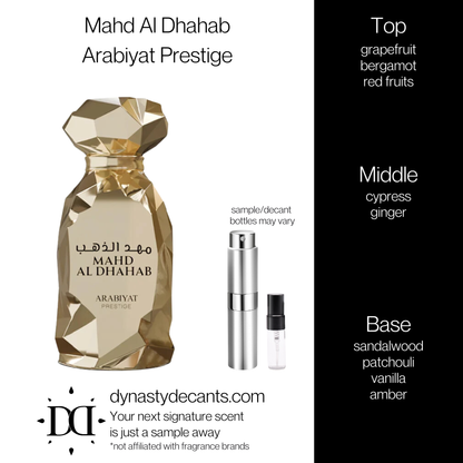 Mahd Al Dhahab by Arabiyat Prestige | Fragrance Sample | Decant