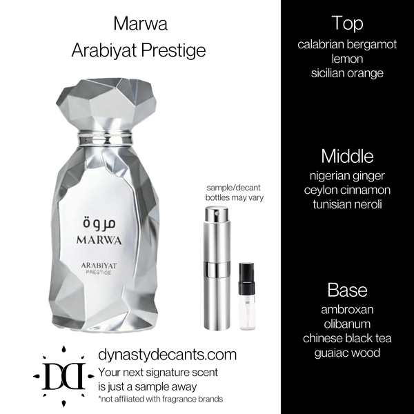 Marwa by Arabiyat Prestige  | Fragrance Sample | Decant