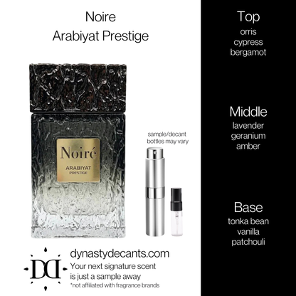 Noire by Arabiyat Prestige | Fragrance Sample | Decant