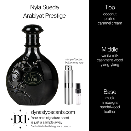 Nyla Suede by Arabiyat Prestige  | Fragrance Sample | Decant