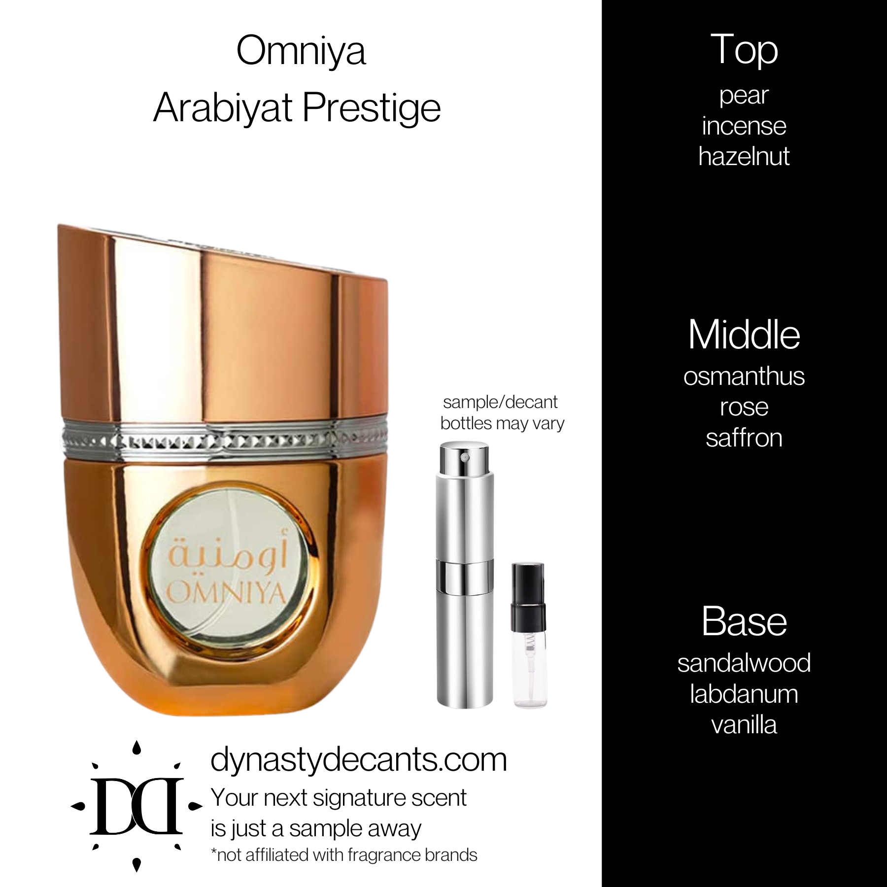 Omniya by Arabiyat Prestige  | Fragrance Sample | Decant
